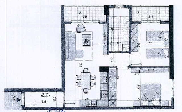 Tirane, shitet apartament 2+1+BLK Kati 5, 96 m² 60.480 Euro (Kamez)
