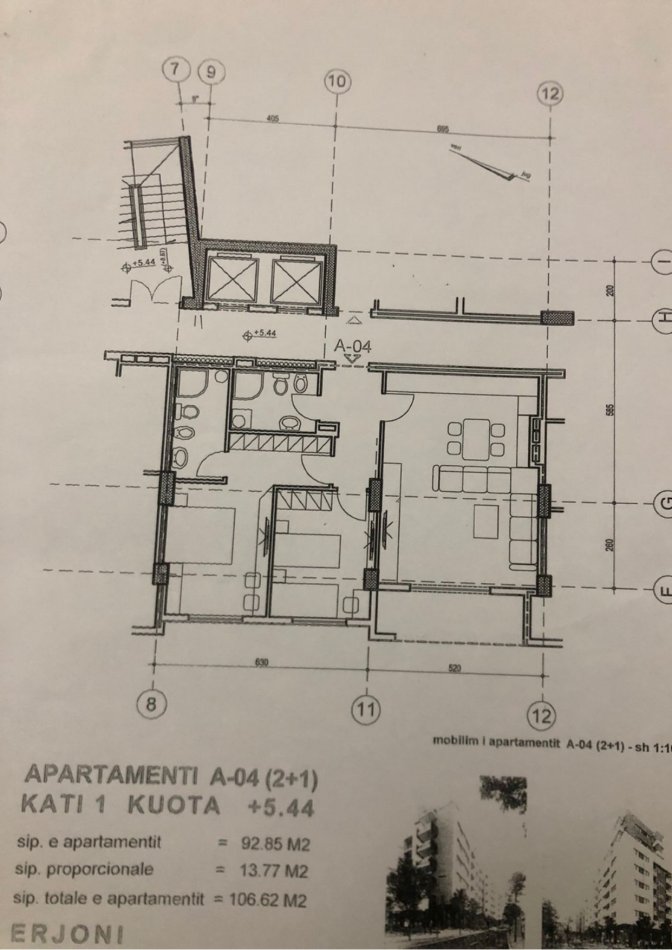 Tirane, shitet apartament Kati 1, 107 m² 266.550 € (Pazari i ri) TT 543