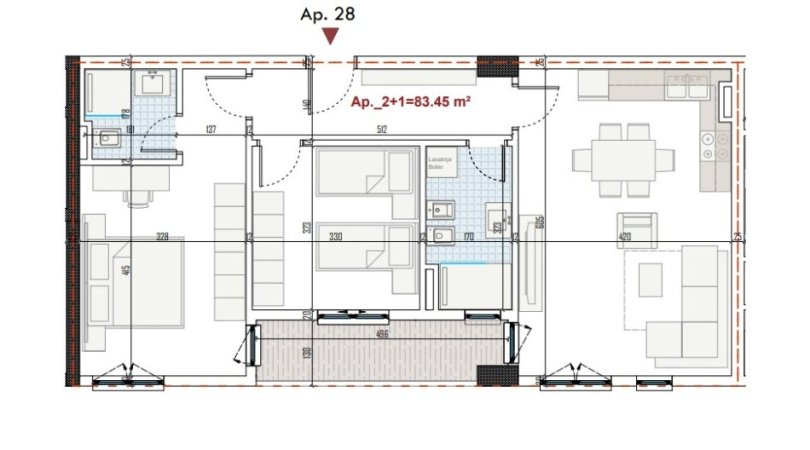 Tirane, shitet apartament 2+1, Kati 4 , 84 m² 88,200 € (Paskuqan)