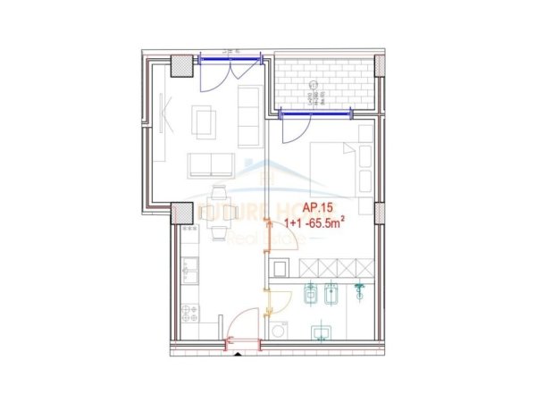 Tirane, shitet apartament 1+1 Kati 3, 78 m² 112.950 € (Don Bosko)