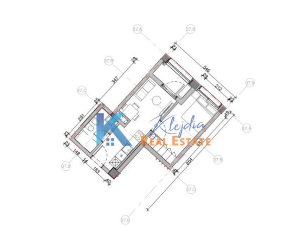Tirane, shes apartament 1+1+Ballkon Kati 6, 46 m² 69.500 € (Ali Dem)