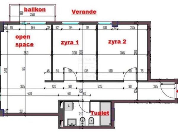 Tirane, jepet me qera zyre Kati 1, 90 m² 530 Euro (Jorda Misja)