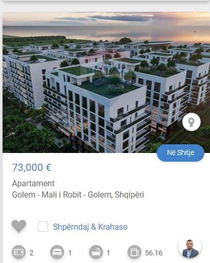 Shqiperi, shitet apartament 1+1 Kati 1, 68 m² 73.000 € (LIBURNA NE GOLEM)
