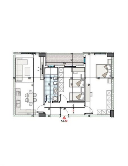 Tirane, shes apartament 2+1+Ballkon Kati 2, 107 m² 129.000 € (paskuqan)