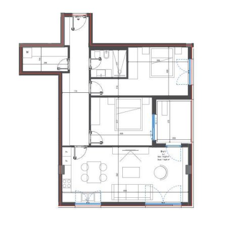 Dhermi - Palase, shitet apartament 2+1+Ballkon Kati 1, 119 m² 332.640 € (Santorini Village Residence) TT 990