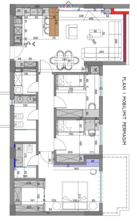 Tirane, jepet me qera apartament 3+1 Kati 7, 138 m² 268.000 € (rruga e elbasanit)
