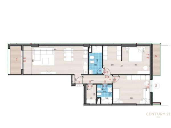 Tirane, shes apartament 2+1+Aneks+Ballkon Kati 5, 140 m² 210.000 € (Ali Demi Tirana, Albania)