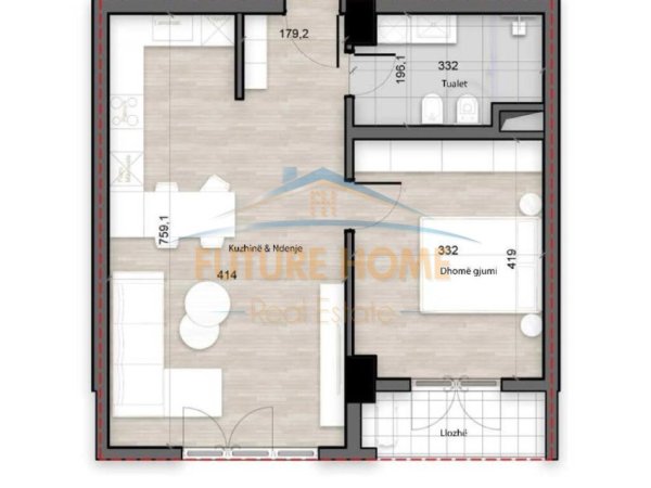 Tirane, shitet apartament 1+1+Ballkon Kati 4, 76 m² 114.000 € (Porcelani)