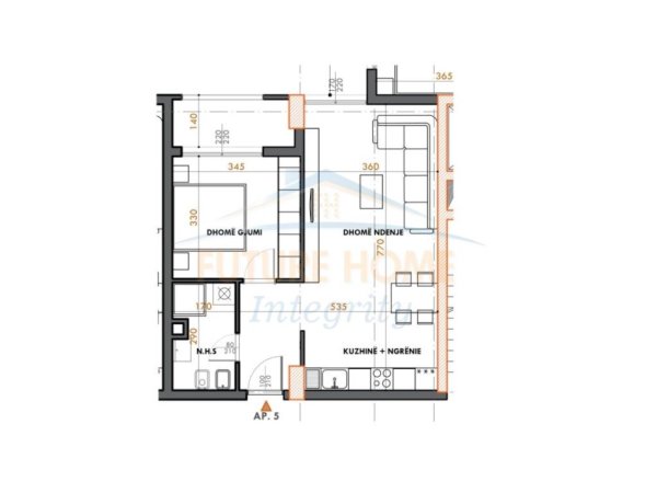 Tirane, shitet apartament 1+1 Kati 10, 71 m² 88.875 € (Ish Fusha e Aviacionit)